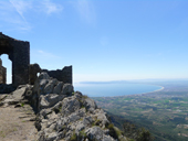 Château de Sant Salvador de Verdera depuis Sant Pere de Rodes