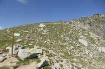 Col de Font Negra et crête vers les pics d´Envalira.