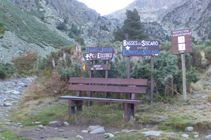 Croisement vers le refuge du Siscaró.