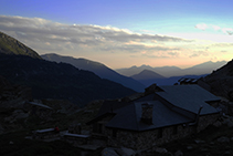 Coucher de soleil au refuge du Juclar.