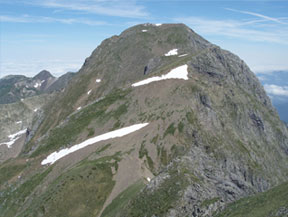 Le Mont Valier (2838 m) et le pic de la Pala Clavera (2721 m)