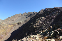 Vue sur la crête jusqu´au pic de Comapedrosa.