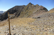 Jonction avec le GR, près de la Portella de Baiau.