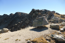 Blocs de granit à 2721 m d´altitude.