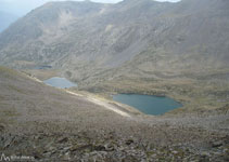 Vue sur les trois lacs d´Angonella.