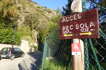 Accès au Rec del Solà.