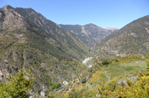 Vue vers le nord depuis le croisement de Sant Martí de Nagol.