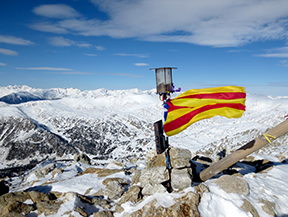 Tossa Plana de Lles (2905 m) depuis le refuge du Pradell